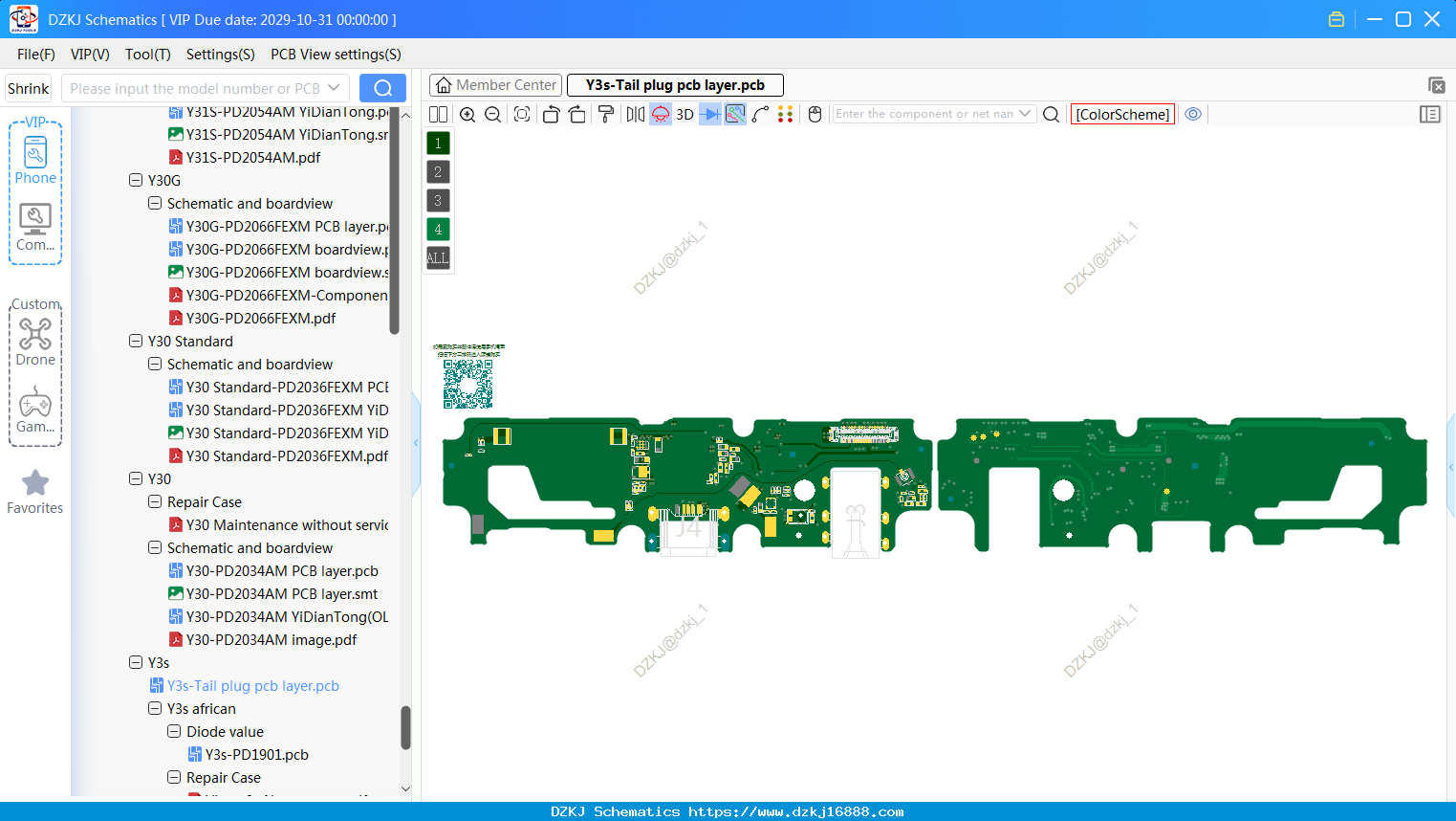 Vivo Y3s-Tail Plug Pcb Layer